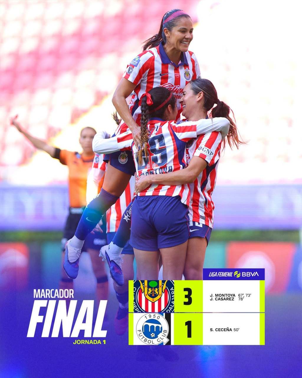 CHIVAS Femenil comienza el A26 con triunfo de 3-1 sobre QUERÉTARO&nbsp;FEMENIL